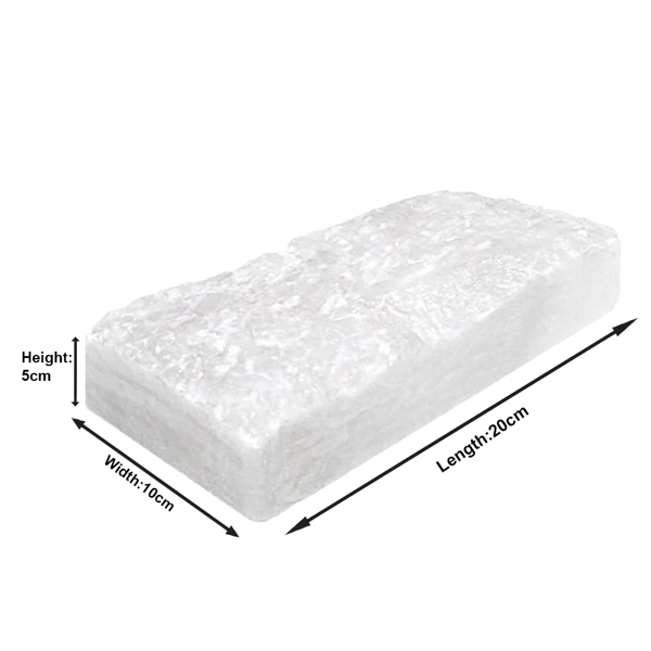 RMY Crystal One Side Natural White Salt Tiles 20x10x5cm (Eu Pallet) –Luxury White Himalayan Salt ... - image 1
