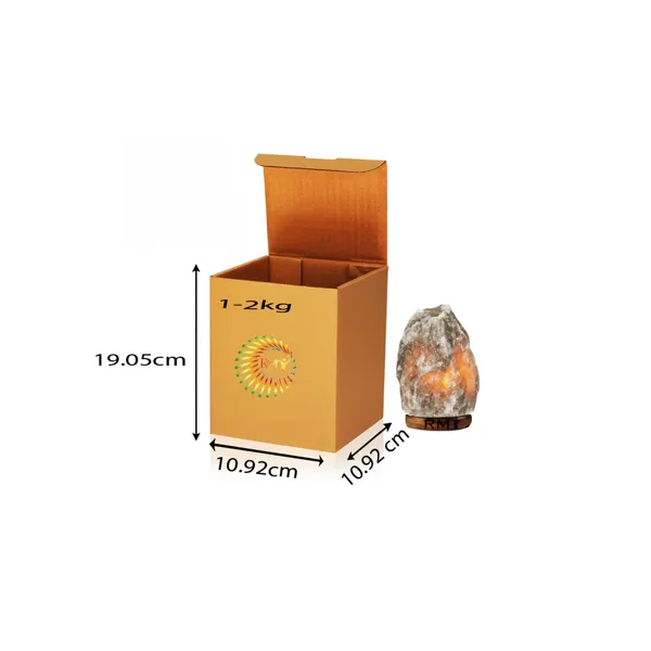 RMY Authentic Grey Himalayan Salt Lamp 1-2kg (EU Pallet),Natural Crystal with Wooden Base  Natura... - image 1