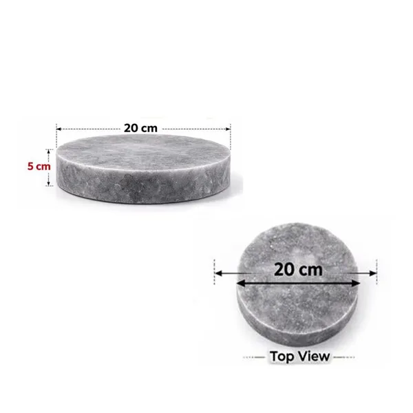 RMY Authentic Round Grey Himalayan Salt Tiles 20x20X5cm(Eu Pallet),Round White Rock Salt Tile – F... - image 1