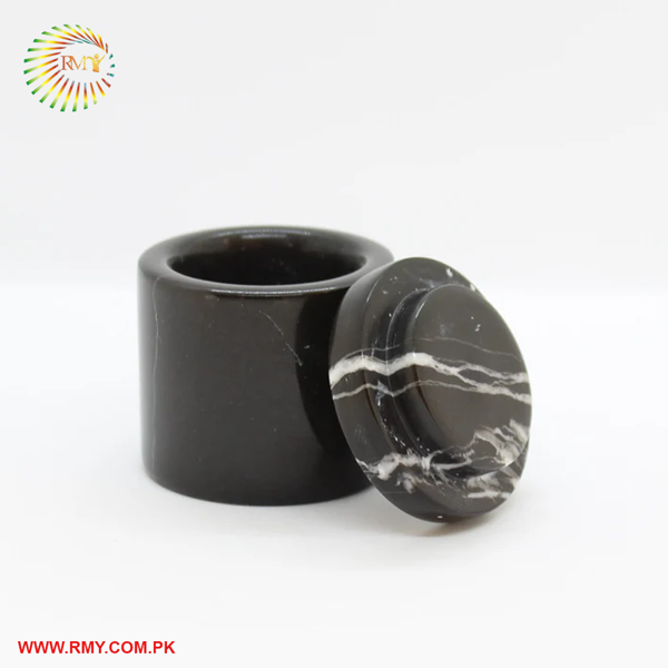 RMY Black Zebra Marble Jewellery Box – Natural Beauty with Timeless Charm | Smooth Polished Surface - image 1