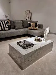 RMY Marble Coffee Table,Luxury Marble Top Coffee Table,White Marble Square Coffee Table,Marble co... - image 1