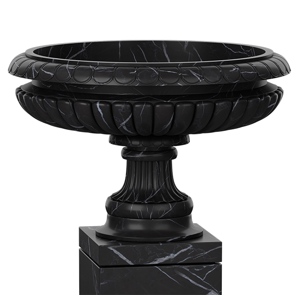 RMY Black Zebra Marble Planters,Marble Planters Outdoor Garden Black Zebra,Black zebra marble pla... - image 1