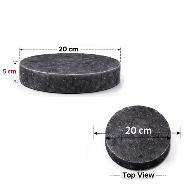 RMY Premium Round Dark Grey/Black Salt Tiles 20x20X2.5cm(Eu Pallet),Premium Grey Round Himalayan ... - image 1