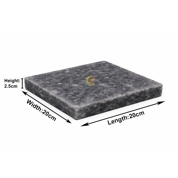 RMY Premium Dark Grey/Black Salt Tiles 20x20X2.5cm(Eu Pallet),Premium Dark Grey/Black Himalayan S... - image 1