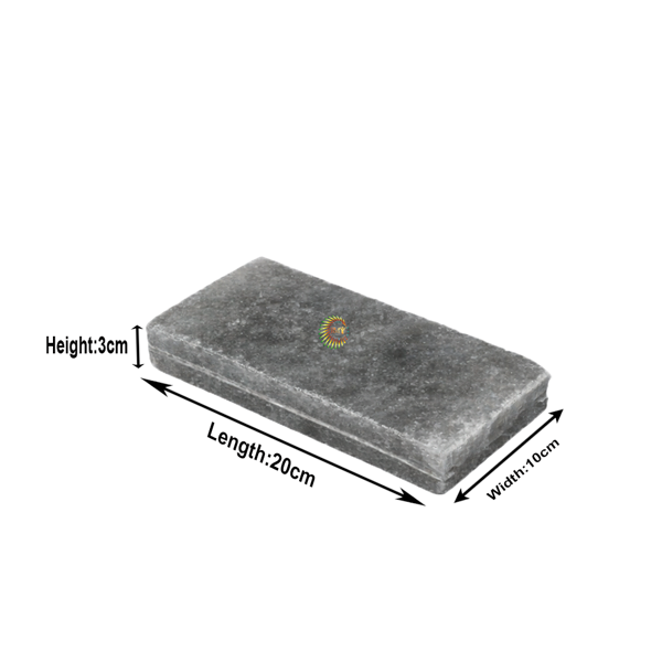 RMY Premium Dark Grey/Black Grooved Himalayan Salt Tiles 20x10x3cm(Eu Pallet)– Grey Grooved Himal... - image 1
