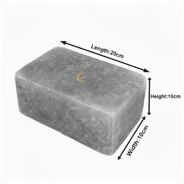 RMY Natural Rock Salt Slab 20x10x10cm (Eu Pallet)– Heat Resistant BBQ Cooking Stone – Reusable Mi... - image 1