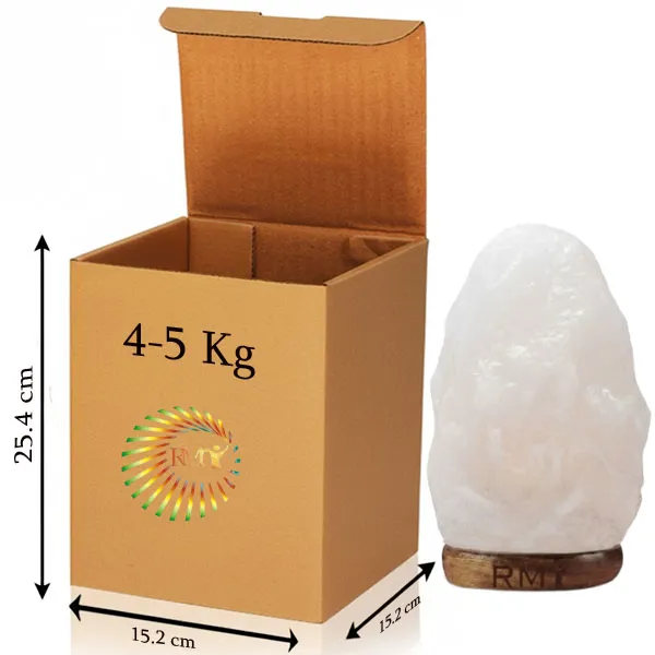 RMY White Salt Stone Lamp 4-6kg(EU Pallet)– Handmade Natural Crystal Mood Lighting  Minimalist Wh... - image 1