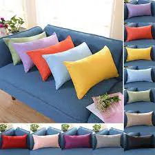 RMY Rectangle Pillow Cover,Printed Pillow Covers,Cotton Embroidery Pillow Covers,Cotton Jersey Pi... - image 1