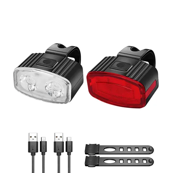 RMY Front and Rear Bicycle Lights,RMY USB Rechargeable Bike Light Set,RMY Super Bright Front Head... - image 1