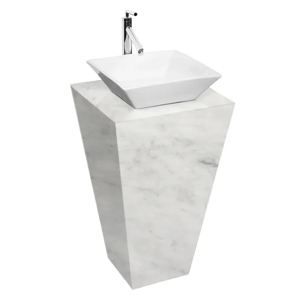 RMY Marble White Pedestals Sinks,Marble Pedestal Sink,White Marble Pedestal Sink,White Marble Spe... - image 1