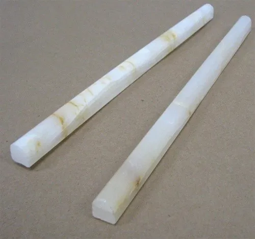 RMY 3/4 x 12 Bullnose White Onyx Polished Pencil Molding,Decoration Wall Pencil Molding Honey Ony... - image 1