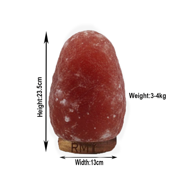 RMY Natural Red Himalayan Salt Lamp 3-4kg (Wooden Box),Red Himalayan Salt Lamp for Bedroom &... - image 1