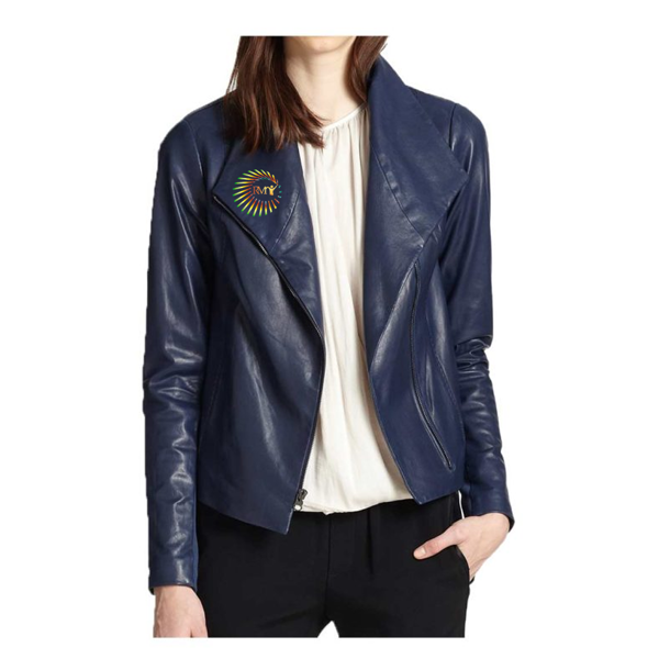 RMY Navy Blue Genuine Leather Jacket for Women,leather jacket supplier, leather jacket exporter, ... - image 1