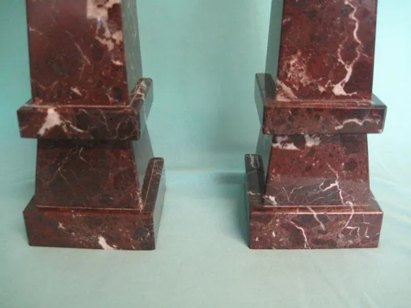 RMY Red Zebra Marble Pedestals,Red Zebra Marble Pedestals Collection,All Marble Pedestals Colors ... - image 1