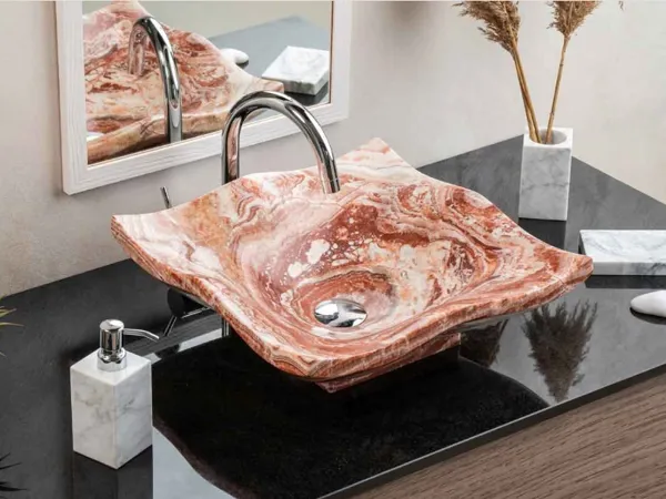 RMY Onyx Sinks, Multi Red Onyx Sinks, Red Onyx Sink from Pakistan,Multi Red Onyx Sinks Basins Col... - image 1