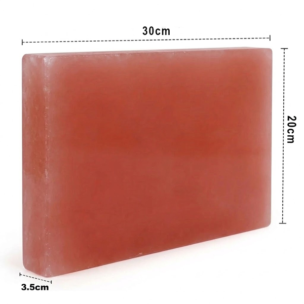 RMY BBQ Grilling Slab 30x20x3.5cm(Eu Pallet) – Premium Himalayan Salt Cooking Tile– Natural Miner... - image 1