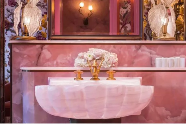 RMY Pink Onyx Sink,Pink Onyx Bathroom Sink,Pink Onyx Rectangle Shaped sinks basins Collection,Pin... - image 1