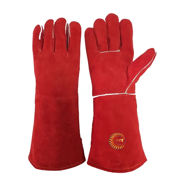 RMY Welding Heat Insulation Protection Safety Leather Working gloves,