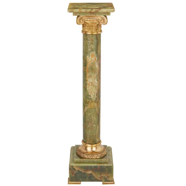 RMY Dark Green Onyx Columns Handcraved Pillars Carved Top, Dark Green Onyx Pedestal Columns from ... - image 1