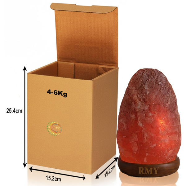 RMY Red Salt Stone Lamp 4-6kg(EU Pallet)– Handmade Natural Crystal Mood Lighting  Minimalist Red ... - image 1