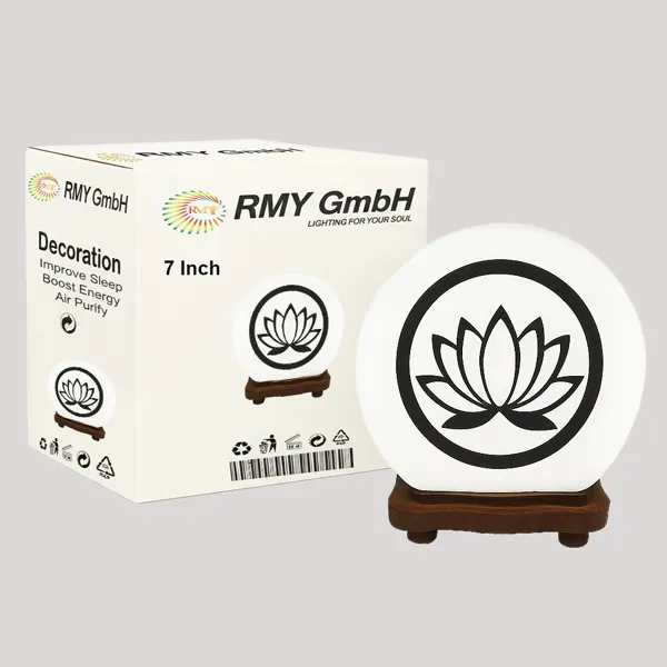 RMY White Lotus 3D Himalayan Salt Lamp 7 Inch – Premium Handcrafted Natural Crystal Light for Hom...