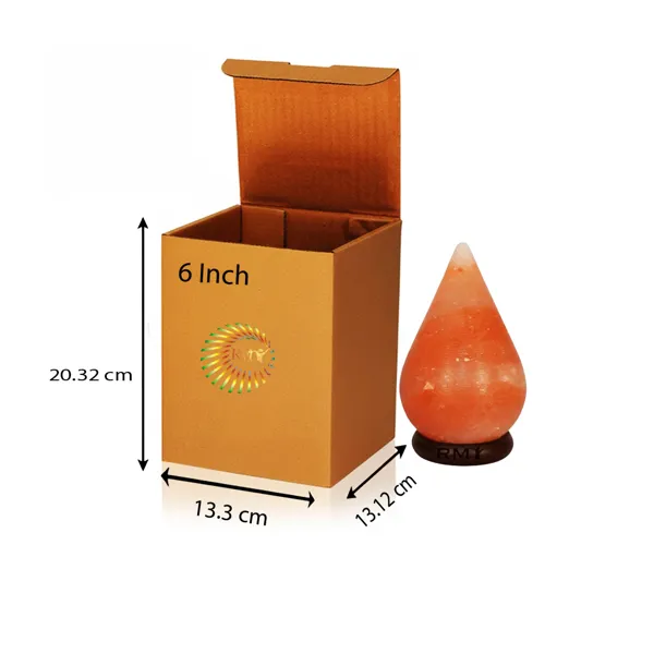RMY Pink/Orange Himalayan Teardrop Salt Lamp 6 Inches(Eu Pallet), Natural Pink Crystal Rock Lamp ... - image 1