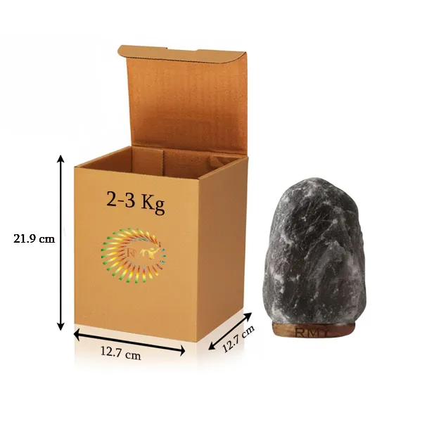 RMY Dark Grey/Black Himalayan Salt Crystal Lamp 2-3kg(EU Pallet)– Handcrafted Natural Stone Light... - image 1