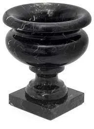 RMY Jet Black Marble Planters,Marble Planters Outdoor Garden Black Zebra,Black Marble Stone Plant... - image 1