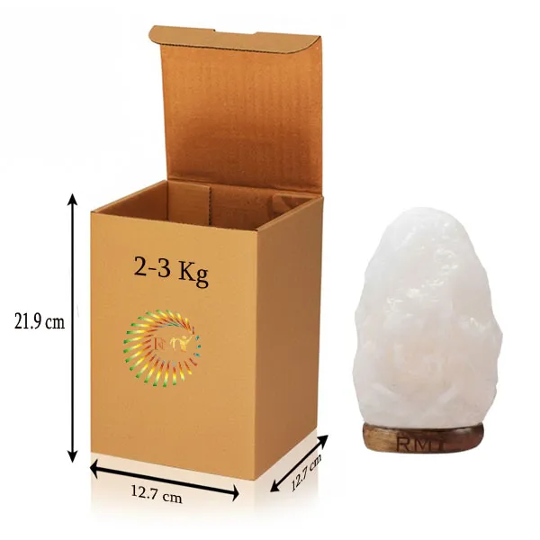 RMY Natural White Himalayan Salt Lamp – Decorative Crystal Table Lamp 2-3kg (Eu Pallet )Weiße Sal... - image 1