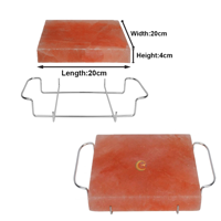 RMY Natural Himalayan Salt Grill Tile 20x20x4cm(Eu Pallet)– BBQ Cooking Salt Block for Steak and ... - image 2
