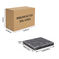 RMY Premium Dark Grey/Black Salt Tiles 20x20X2.5cm(Eu Pallet),Premium Dark Grey/Black Himalayan S... - image 2