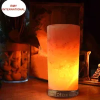 Pink Cylinder Salt Lamp 8″– Healing Glow and Stress Relief Lighting. - image 3