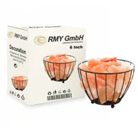 Bowl Iron Basket Salt Lamps – Natural Home Décor, Relaxation, Wellness and Spa Gift Set - image 2