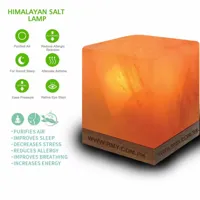 Pink Cube Salt Lamp 8″– Modern Style, Natural Glow, Healthier Air. - image 3