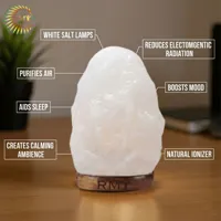 RMY White Himalayan Salt Natural Lamp 4-6kg (Wooden Box)– Handcrafted Natural Stone Light,Natürli... - image 2