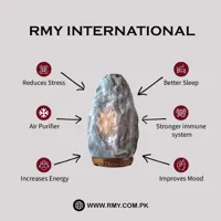 RMY Himalayan Natural Grey Salt Lamp 6-8Kg – Natural Himalayan Crystal, Relaxing Night Light | Cr... - image 3