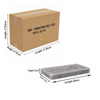 RMY Himalayan Grey Salt Tiles 20x10x2.5cm (Eu Pallet)– Natural Crystal Salt Blocks for Sauna, Spa... - image 2