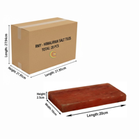 RMY Himalayan Red Salt Tiles 20x10x2.5cm(Eu Pallet)–Natural Crystal Salt Blocks for Sauna, Spa, W... - image 2