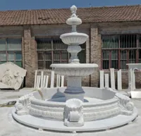 RMY White Marble Fountains,Marble Outdoor Fountains with Modern Designs,Luxurious Black And White... - image 2