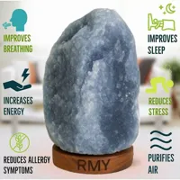 Persian Blue Salt Lamp 2–3kg |  Natural Air Purifier Lamp, Healing Crystal | RMY International - image 1