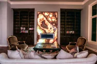 RMY Onyx Fireplace Ideas Luxurious Designs,Backlit Onyx Fireplaces from Pakistan,Best Cheap Price... - image 3