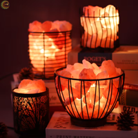 RMY Iron Basket Salt Lamp – Natural Air Purifier, Relaxing Warm Glow and Elegant Home Décor Gift ... - image 3