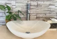 RMY White Onyx Round Bowl Sinks Basins Collection,White Onyx Stone Bathroom Sink ,White Onyx Sink... - image 3