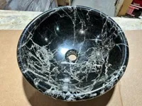 RMY Black Zebra Marble Sink & Basins,Zebra Black Marble Basins,Black Zebra Marble Sinks and ... - image 3