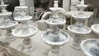 RMY White Marble Fountains,Marble Outdoor Fountains with Modern Designs,Luxurious Black And White... - image 3