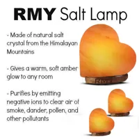 Pink Heart Salt Lamps Stylish Décor, Natural Air Purifier and Stress-Relieving Glow. - image 3