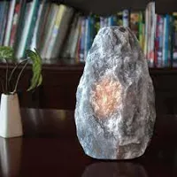 RMY NATURAL GREY SALT LAMP,Grey salt lamp vs pink,rare gray Himalayan salt lamp,Himalayan Grey Sa... - image 1
