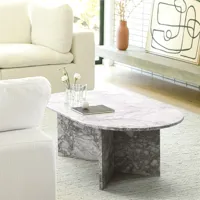 RMY Marble Coffee Table,Luxury Marble Top Coffee Table,White Marble Square Coffee Table,Marble co... - image 2