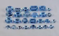 RMY Natural Aquamarine Mix LOT,RMY Loose Gemstone,RMY Natural Blue Aquamarine 1 Ct, RMY Certified... - image 3