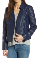 RMY Navy Blue Genuine Leather Jacket for Women,leather jacket supplier, leather jacket exporter, ... - image 2